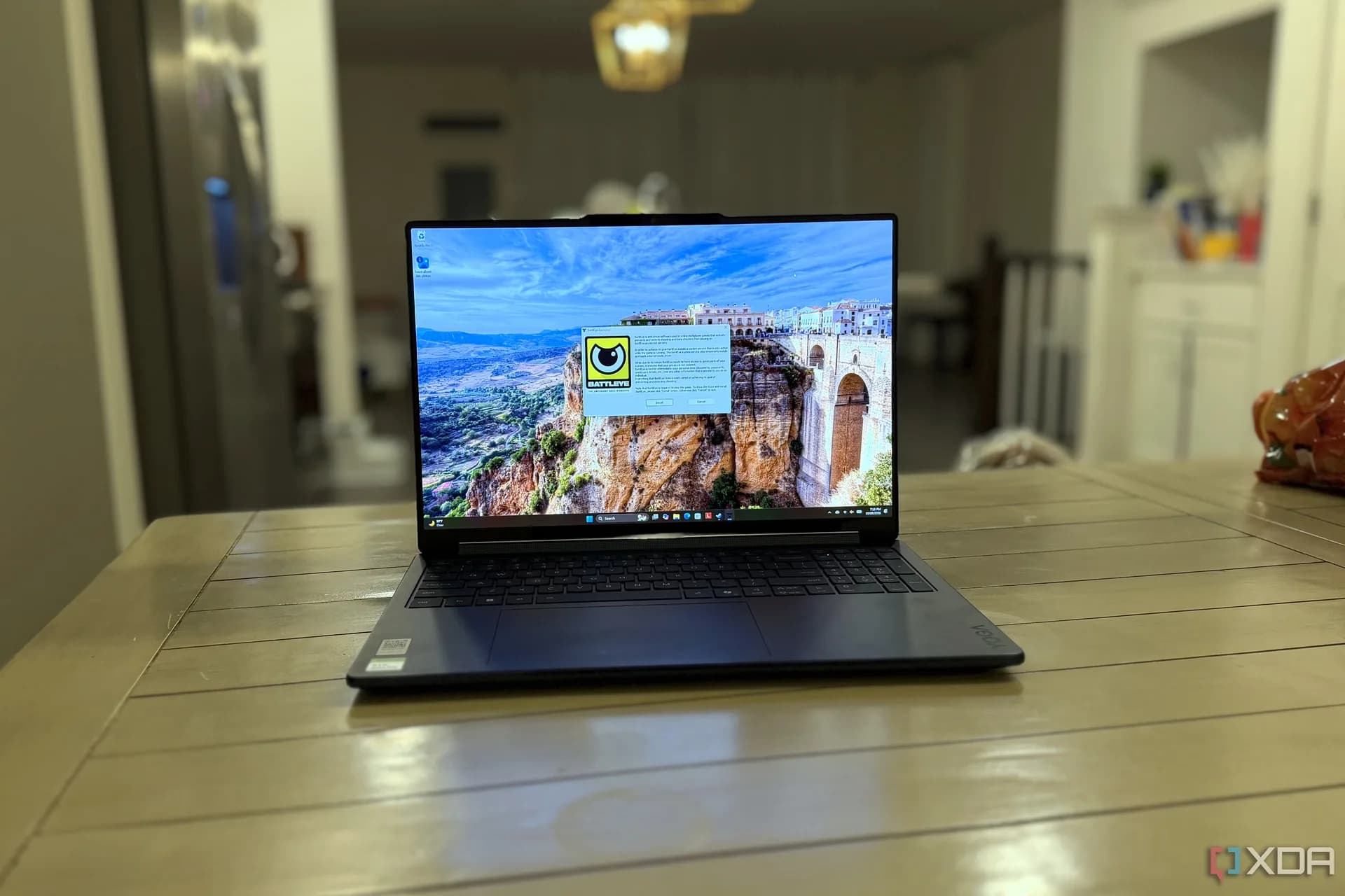An Nvidia RTX Spark laptop displaying a game launch screen with an anti-cheat error message