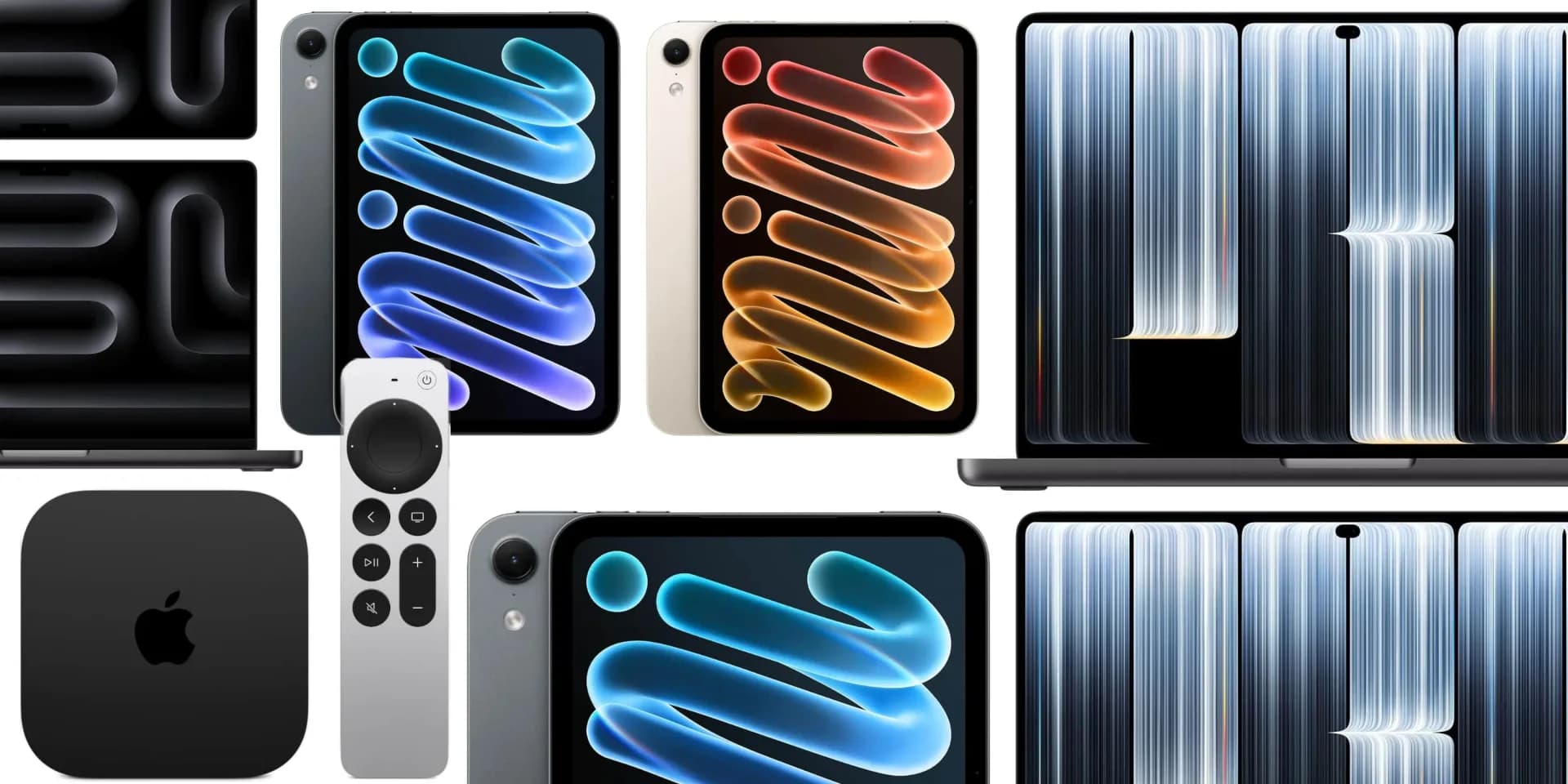 Apple OLED iPad mini shown alongside M6 MacBook Pro and iMac during pre-order period