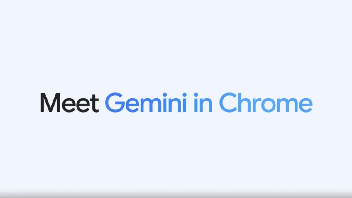 Google Chrome browser open on a laptop showing Gemini integration interface