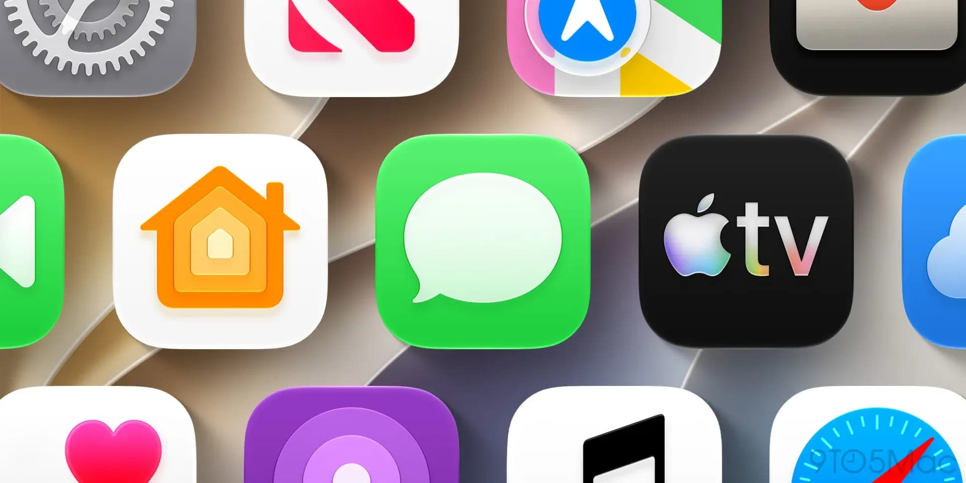 Close up of an iPhone displaying the iOS home screen and app icons.