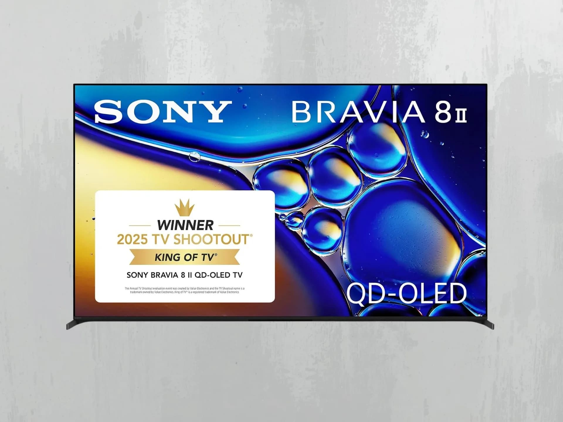 Sony Bravia 8 II OLED television standing on a media console in a living room