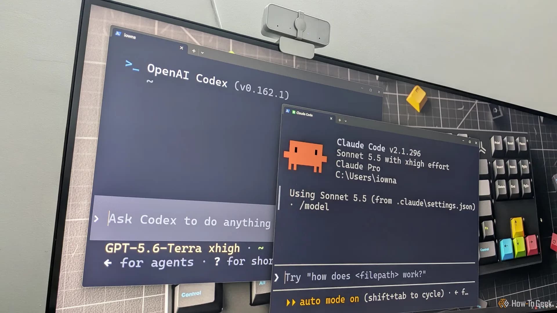 Terminal window showing code generated by artificial intelligence tools