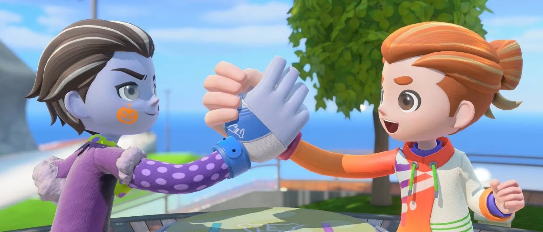 Nintendo Switch Sports Resort gameplay screenshot showing Table Tennis action on Nintendo Switch 2