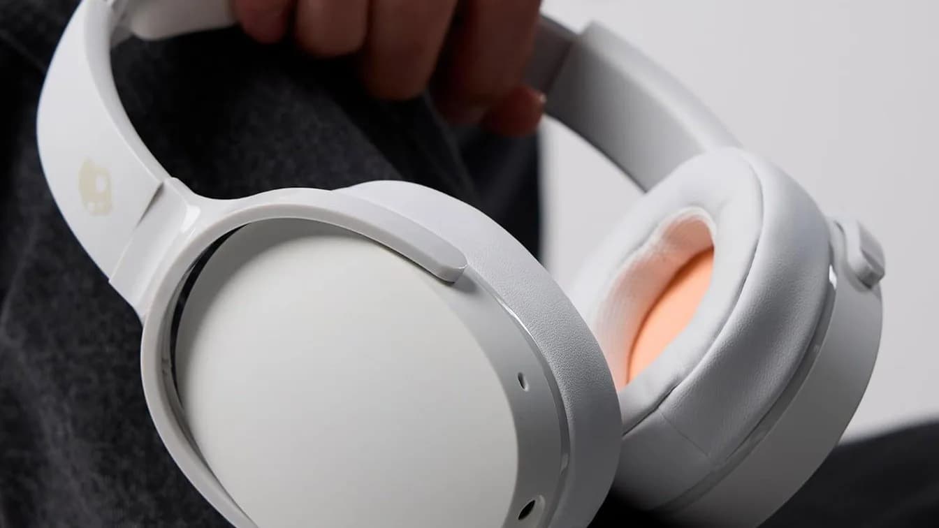 Skullcandy Hesh Evo over-ear wireless headphones folded flat on a plain background.