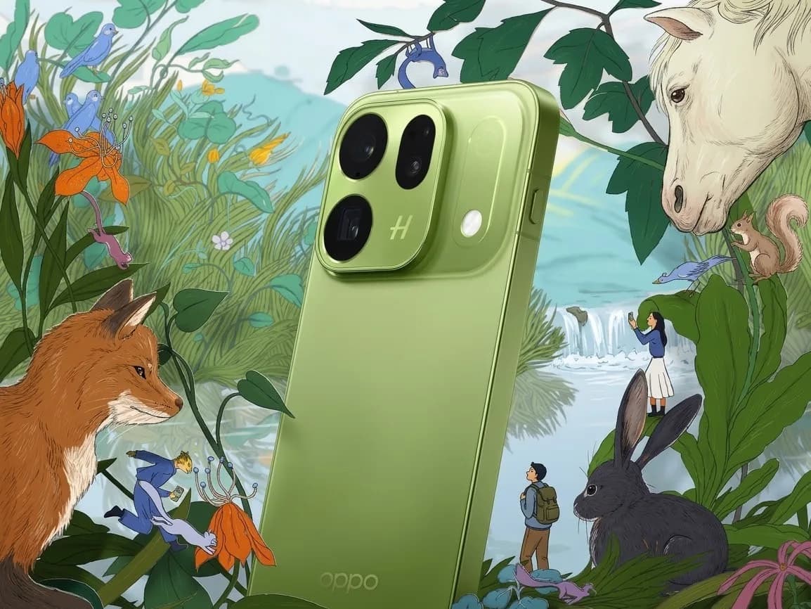 Oppo Find X10 smartphone shown in a new Forest Green color finish