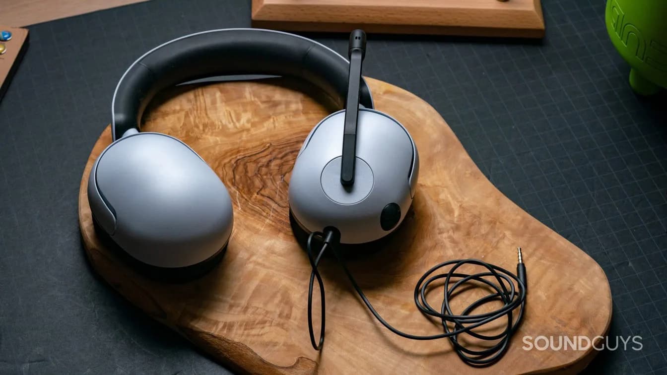 Sony INZONE H3 wired gaming headset with boom microphone on a plain background