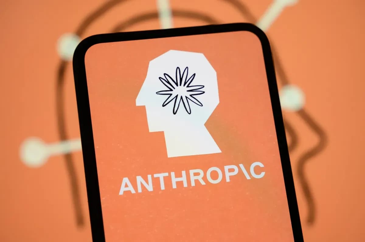 Anthropic corporate office sign in an urban setting