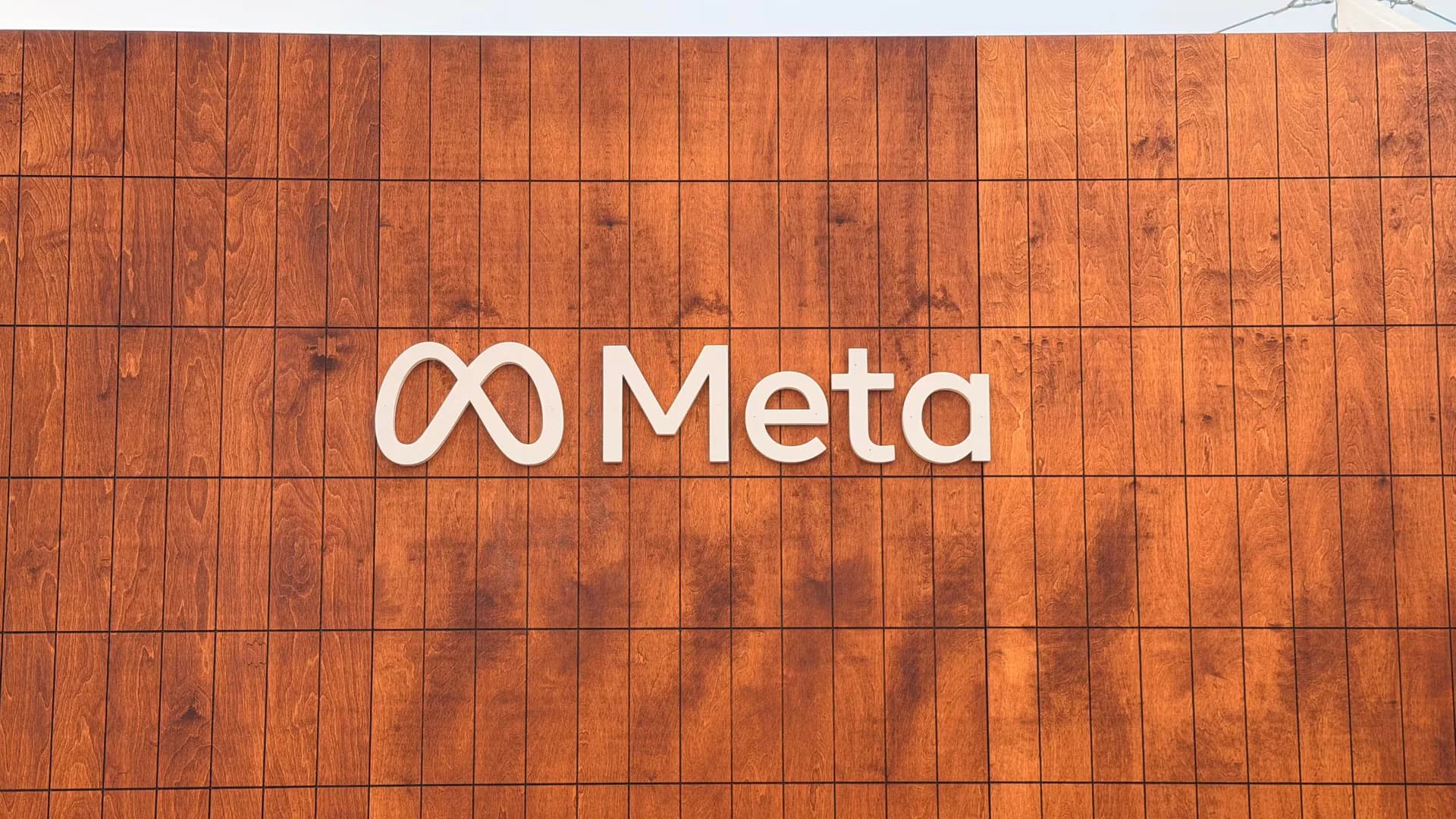 The Meta logo displayed at the company's venue during Cannes Lions in June 2026