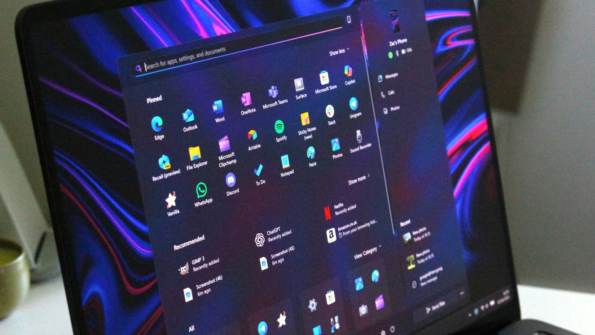 Windows 11 Settings app showing a Microsoft 365 subscription management prompt