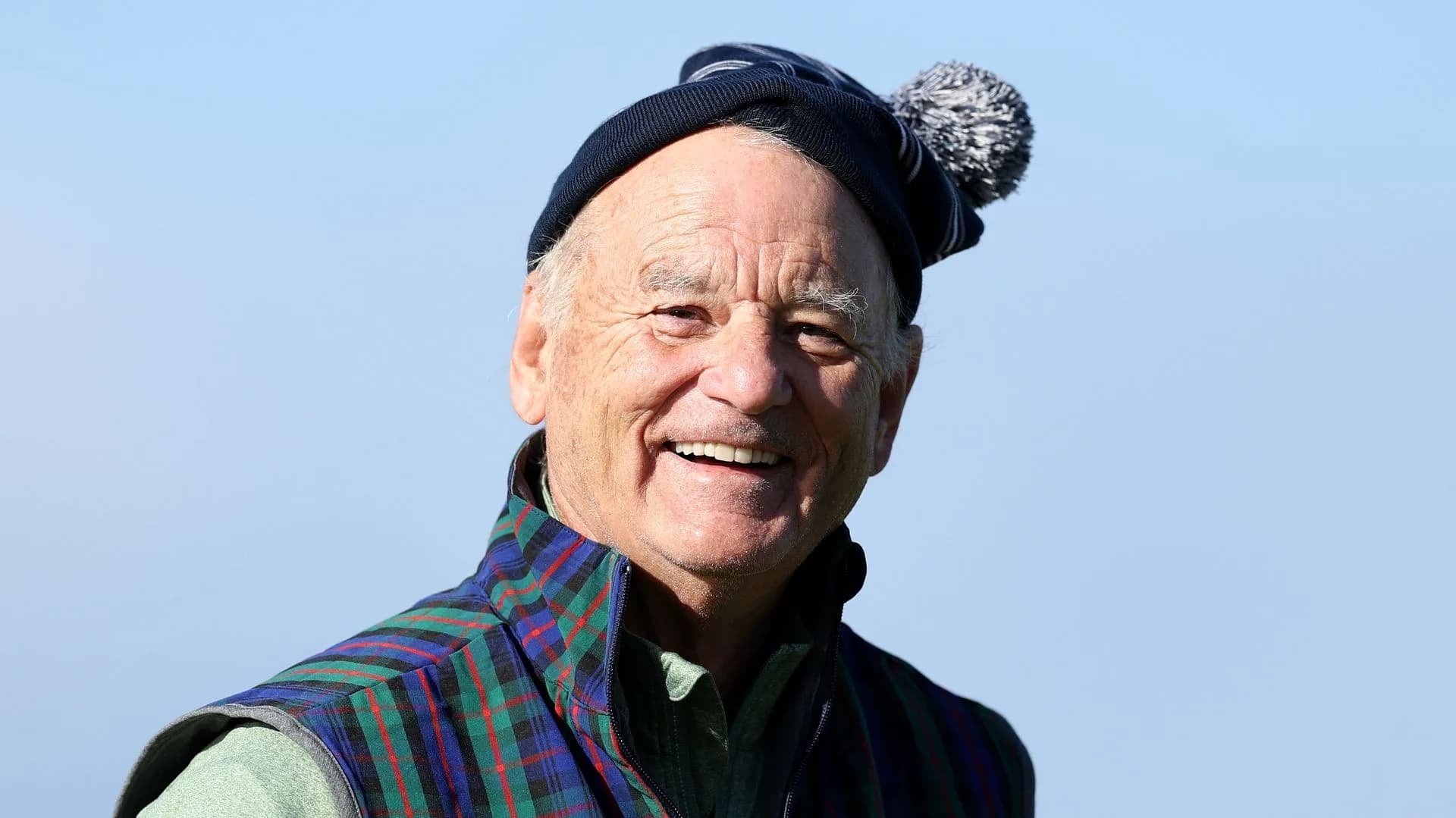 Bill Murray walking on a golf course in Ireland for the documentary series A Course Called Ireland