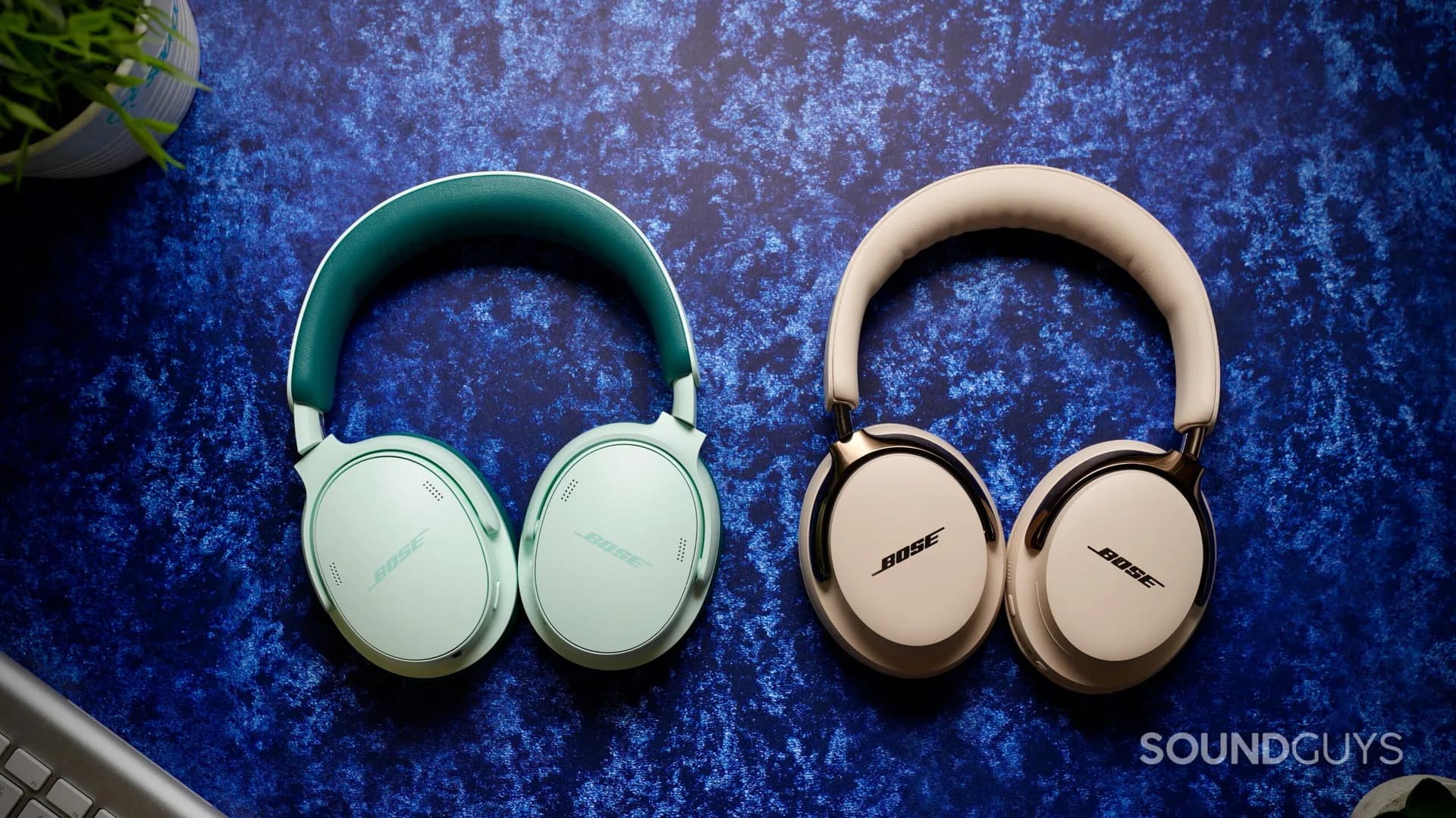 Bose QuietComfort Ultra Headphones and Bose QuietComfort Headphones shown side by side