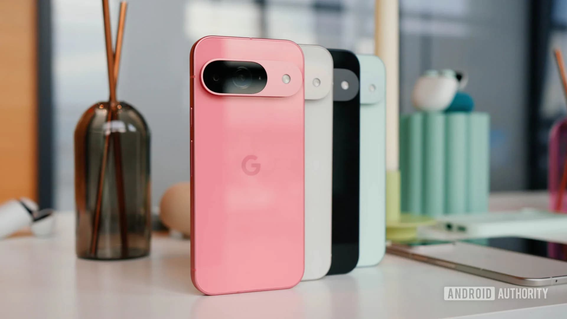 Samsung Galaxy S26 smartphone next to a Google Pixel 9 on a table