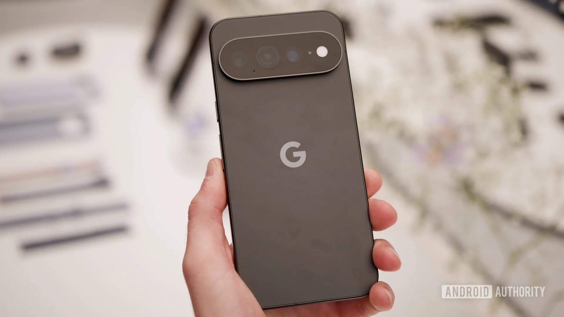 Google Pixel 11 Pro XL smartphone shown against a plain background highlighting its camera bar and display
