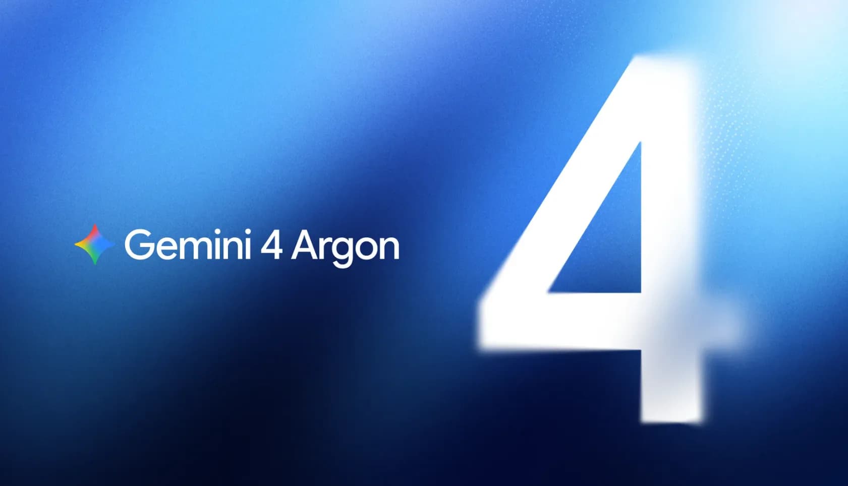 A stylized blue-and-purple neural network graphic with 'Gemini 4 Argon' overlaid