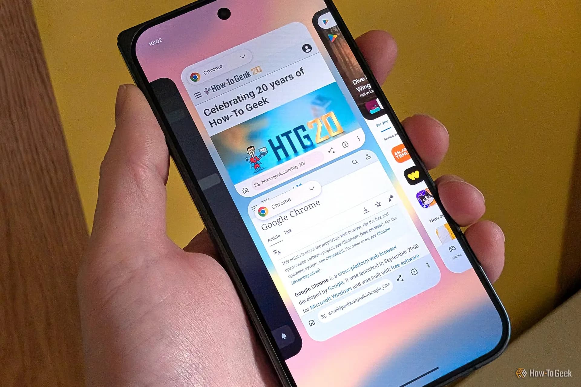 Google Chrome app icon displayed on an Android smartphone home screen.
