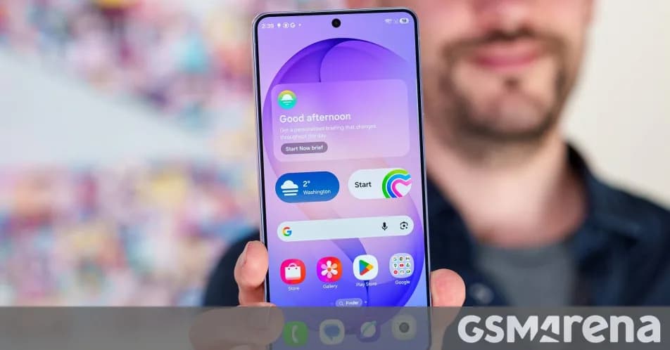 Close-up angled view of a Samsung Galaxy smartphone OLED display showing vibrant app icons