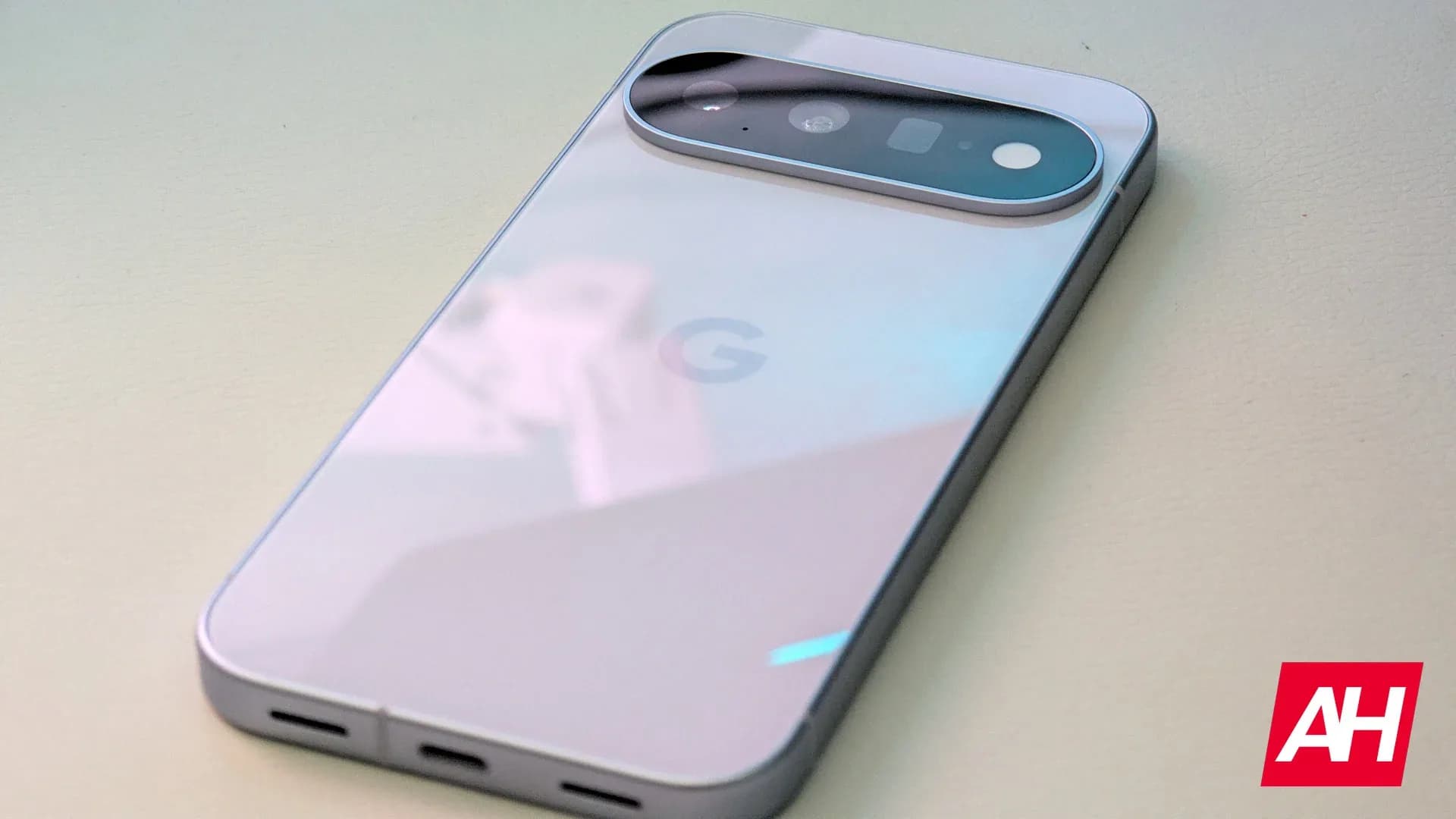 Google Pixel 11 Pro smartphone resting on a neutral surface