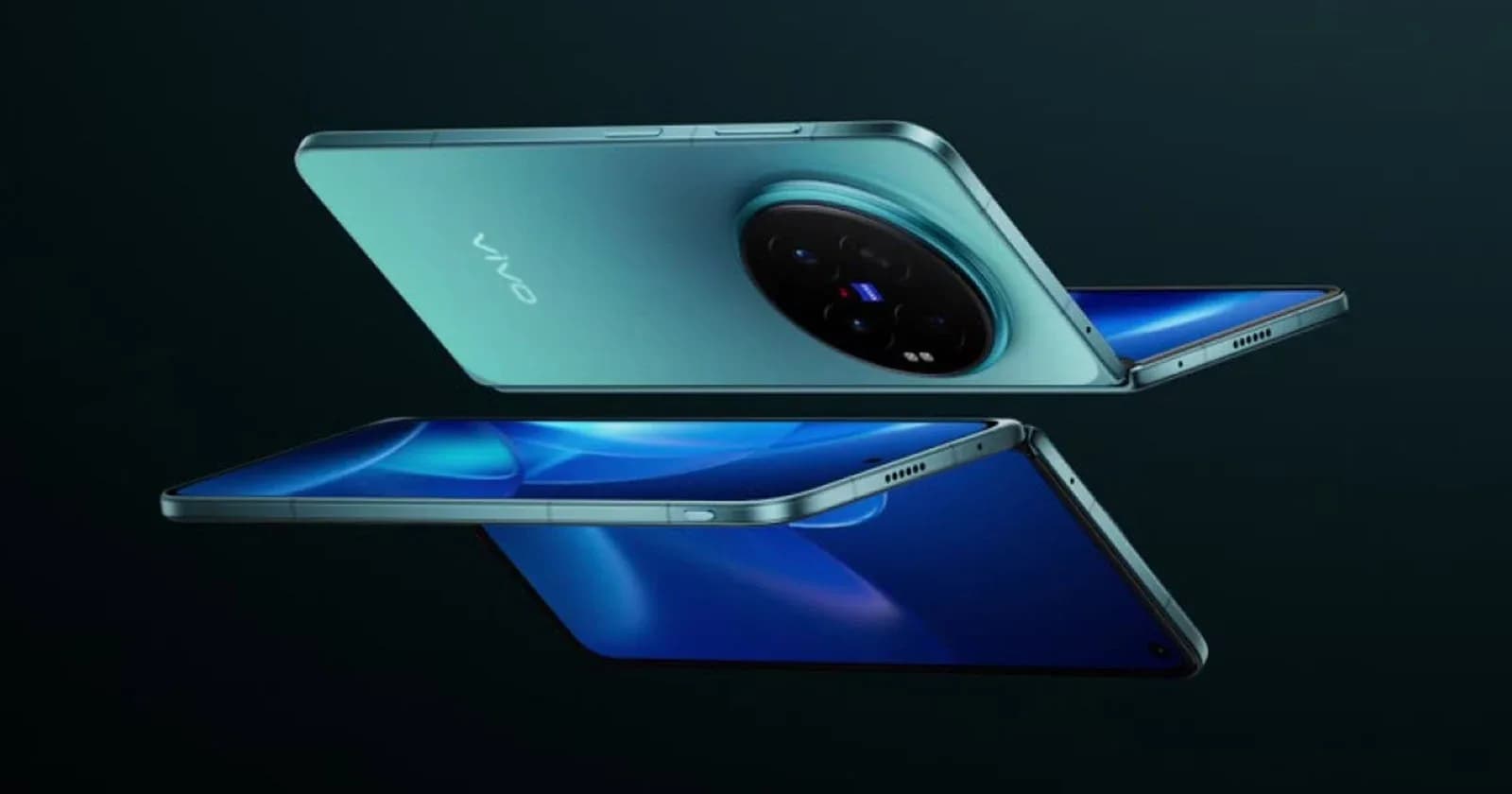 Rear view of the Vivo X Fold6 foldable phone showing the large circular Zeiss camera housing.