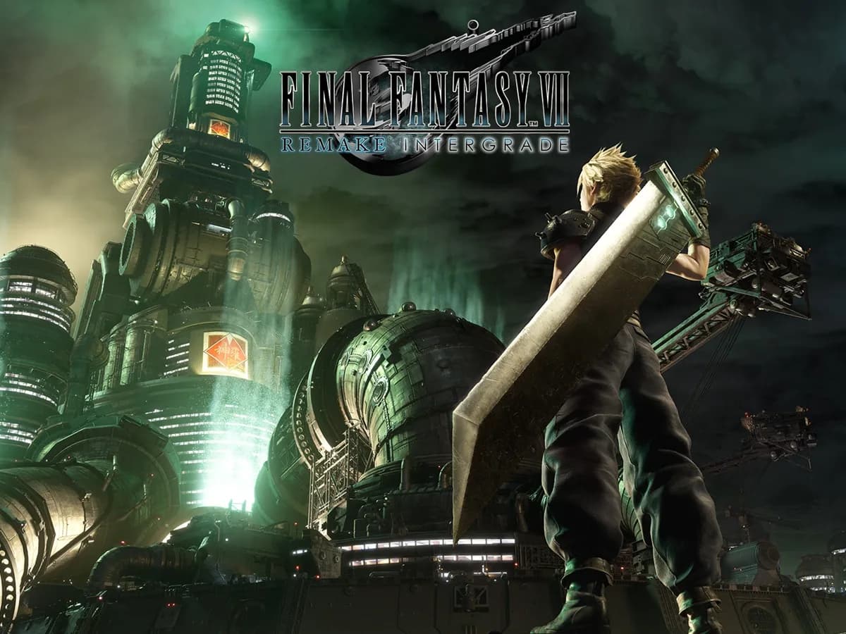 Key art for Final Fantasy VII Remake Intergrade showing Cloud Strife and party members, with the Xbox Game Pass logo