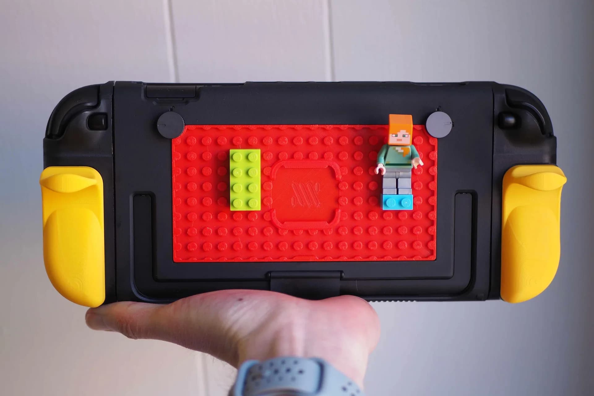 Mechanism Basecase protective shell attached to a Nintendo Switch 2 console.