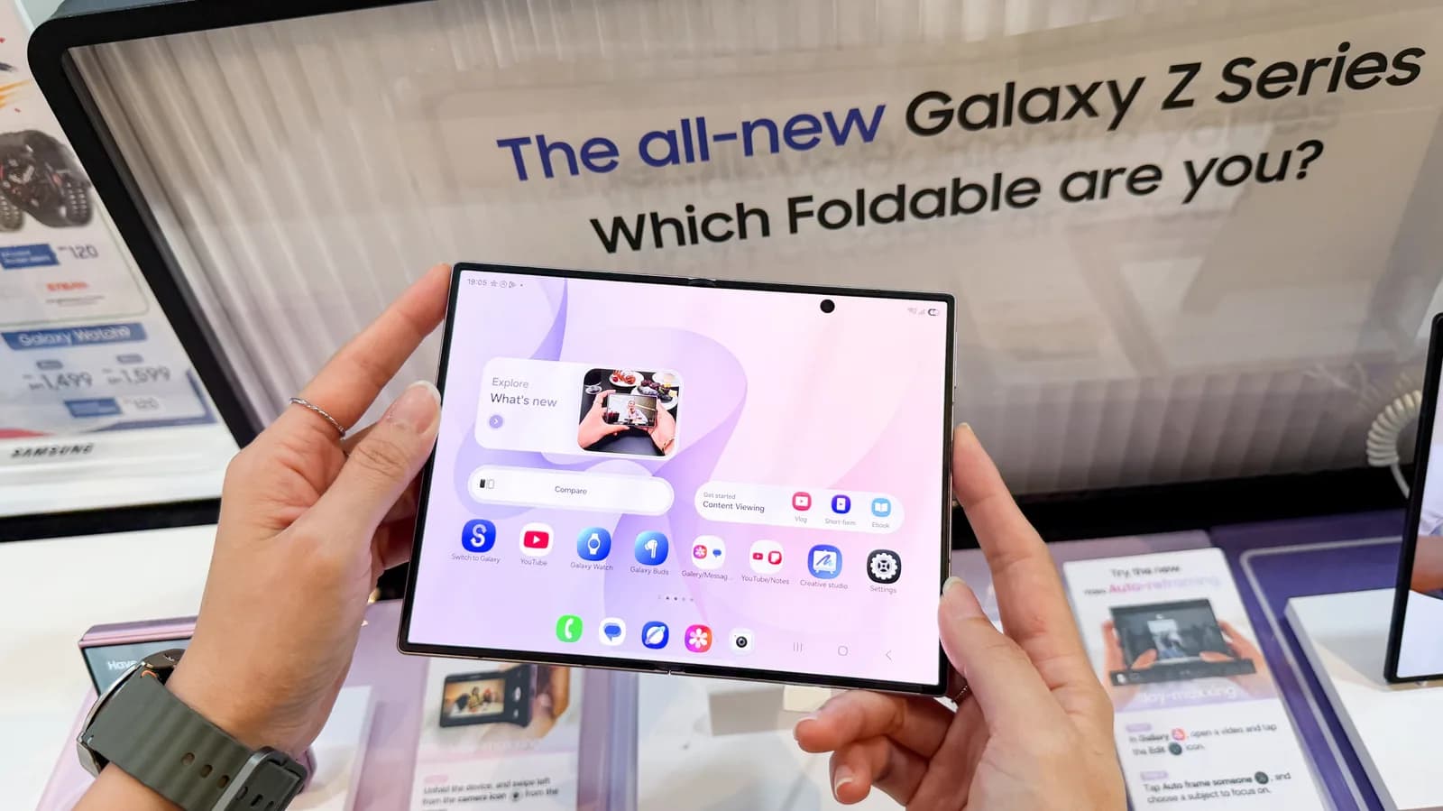 Close-up of a Samsung Galaxy smartphone display showing software settings.