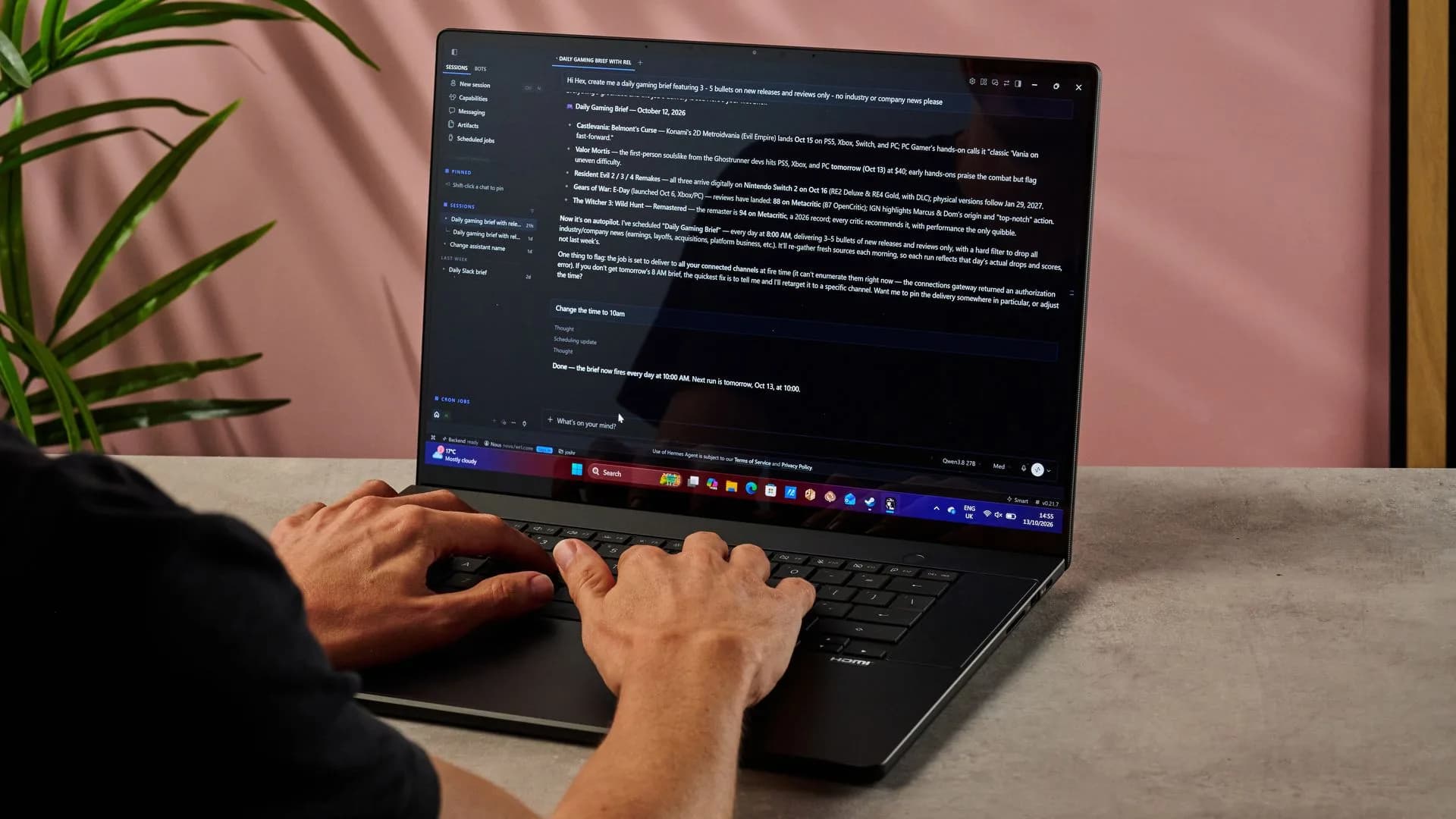 Asus ProArt P16 laptop with RTX Spark branding on screen