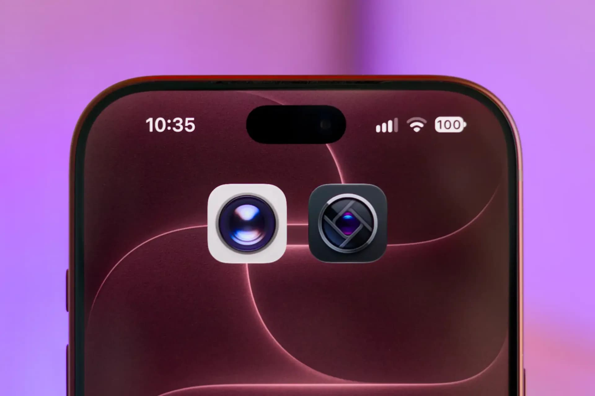 iPhone 18 Pro camera app interface showing manual aperture, shutter speed and white balance controls