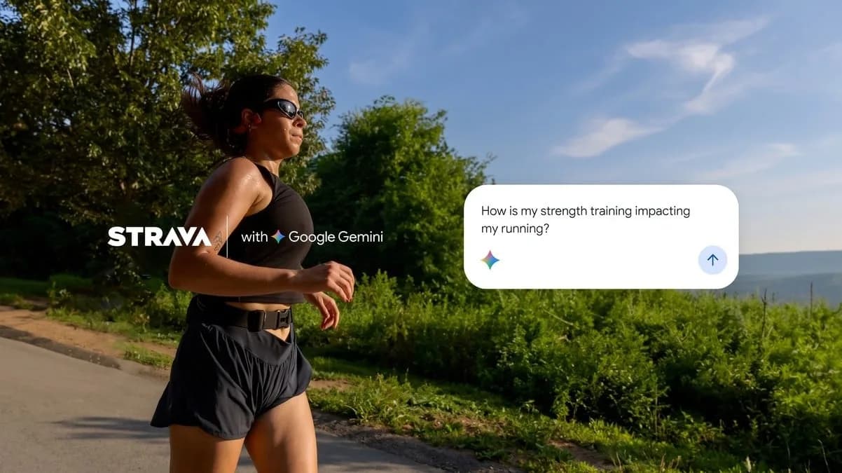 Strava app and Google Gemini app icons side by side on a phone screen