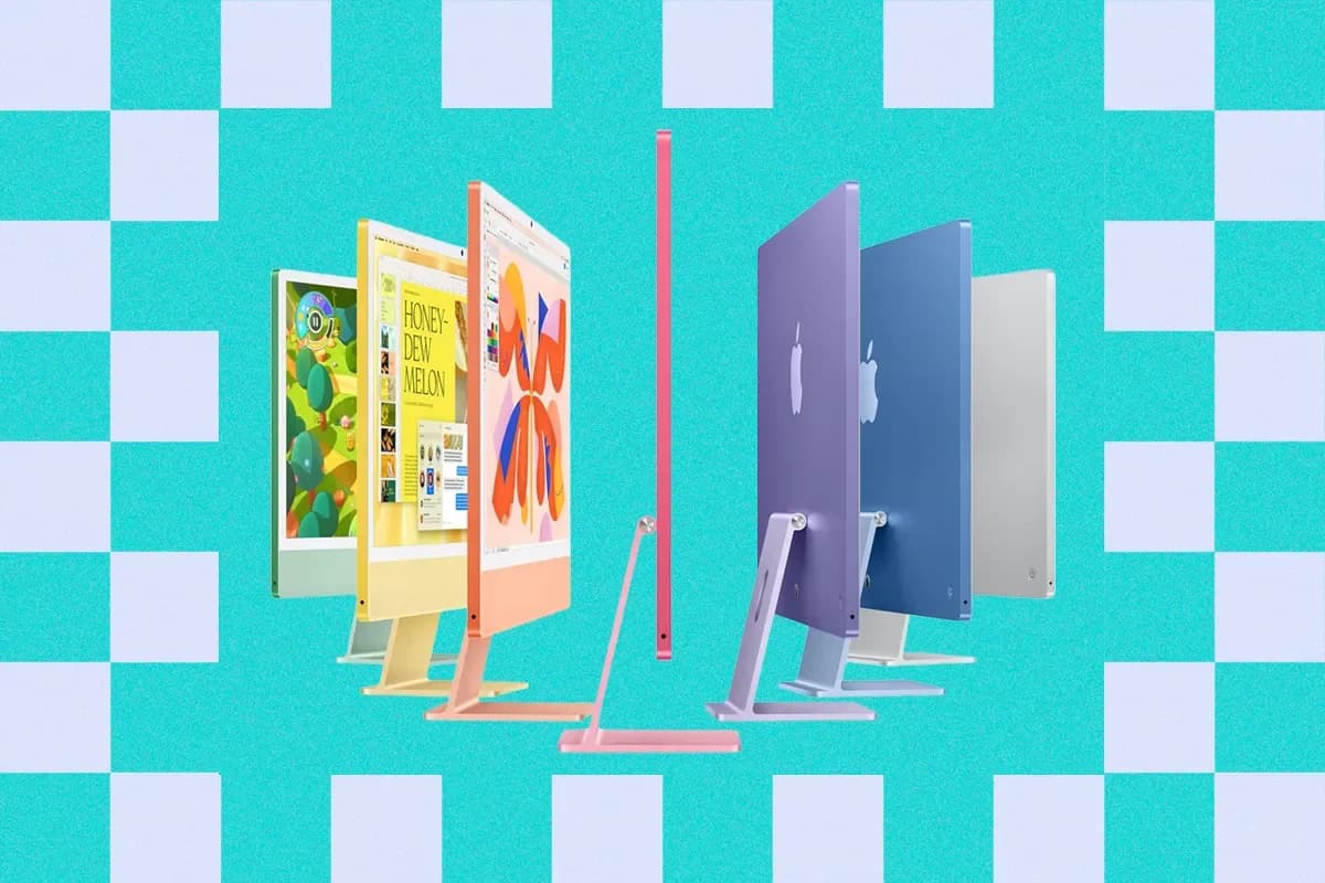 Apple Mac Mini and Mac Studio desktop computers shown side by side for a size comparison.
