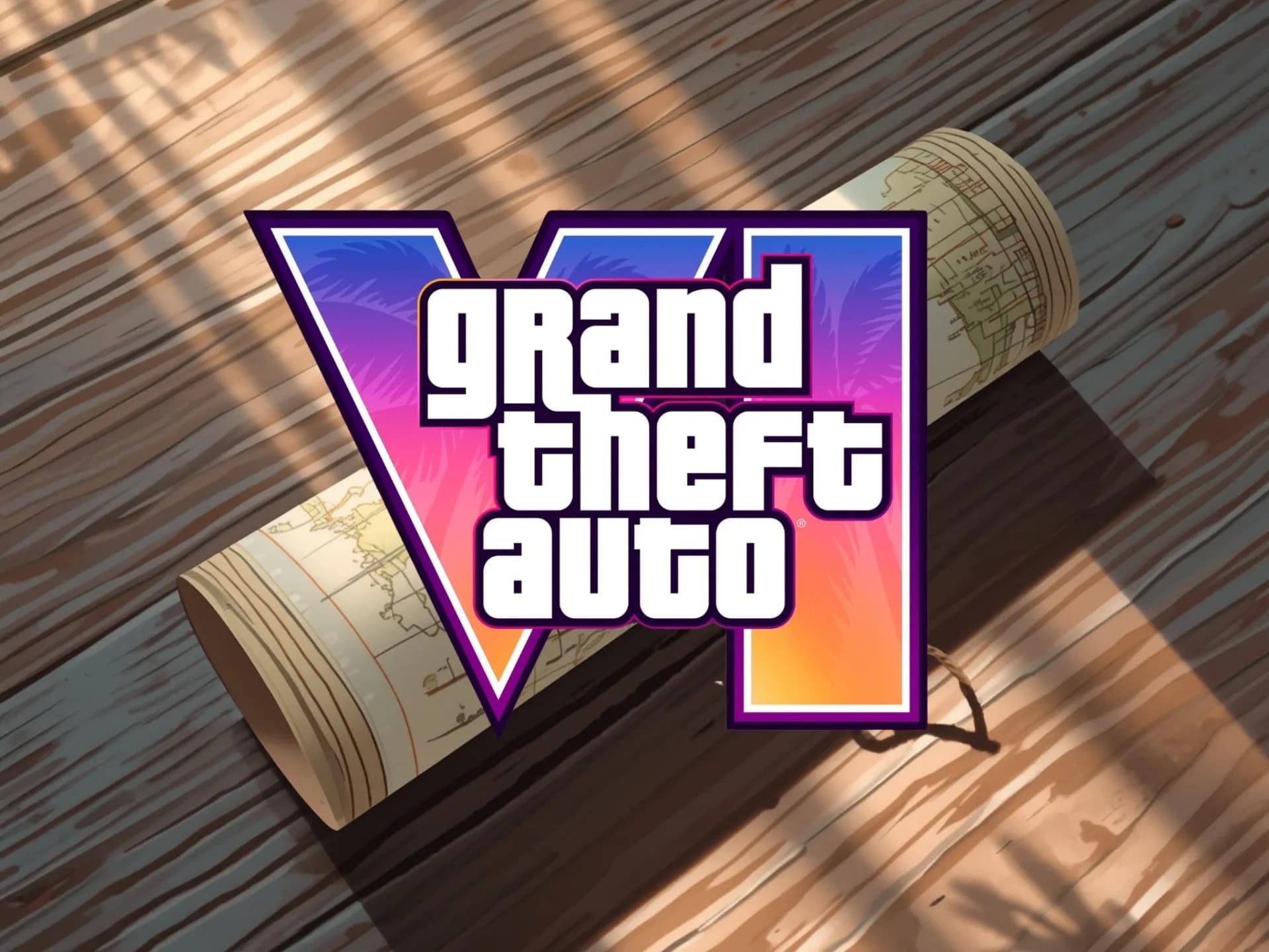 A handwritten GameStop sign reading 'GTA 6 Pre-Order Includes Physical Map' next to a GTA 6 logo