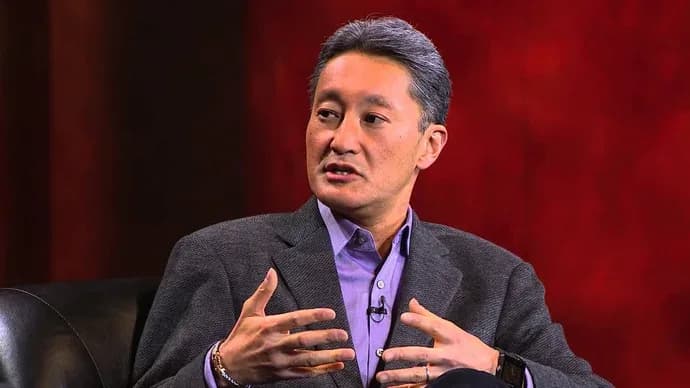 Former Sony chief executive Kazuo Hirai smiling during a media appearance.