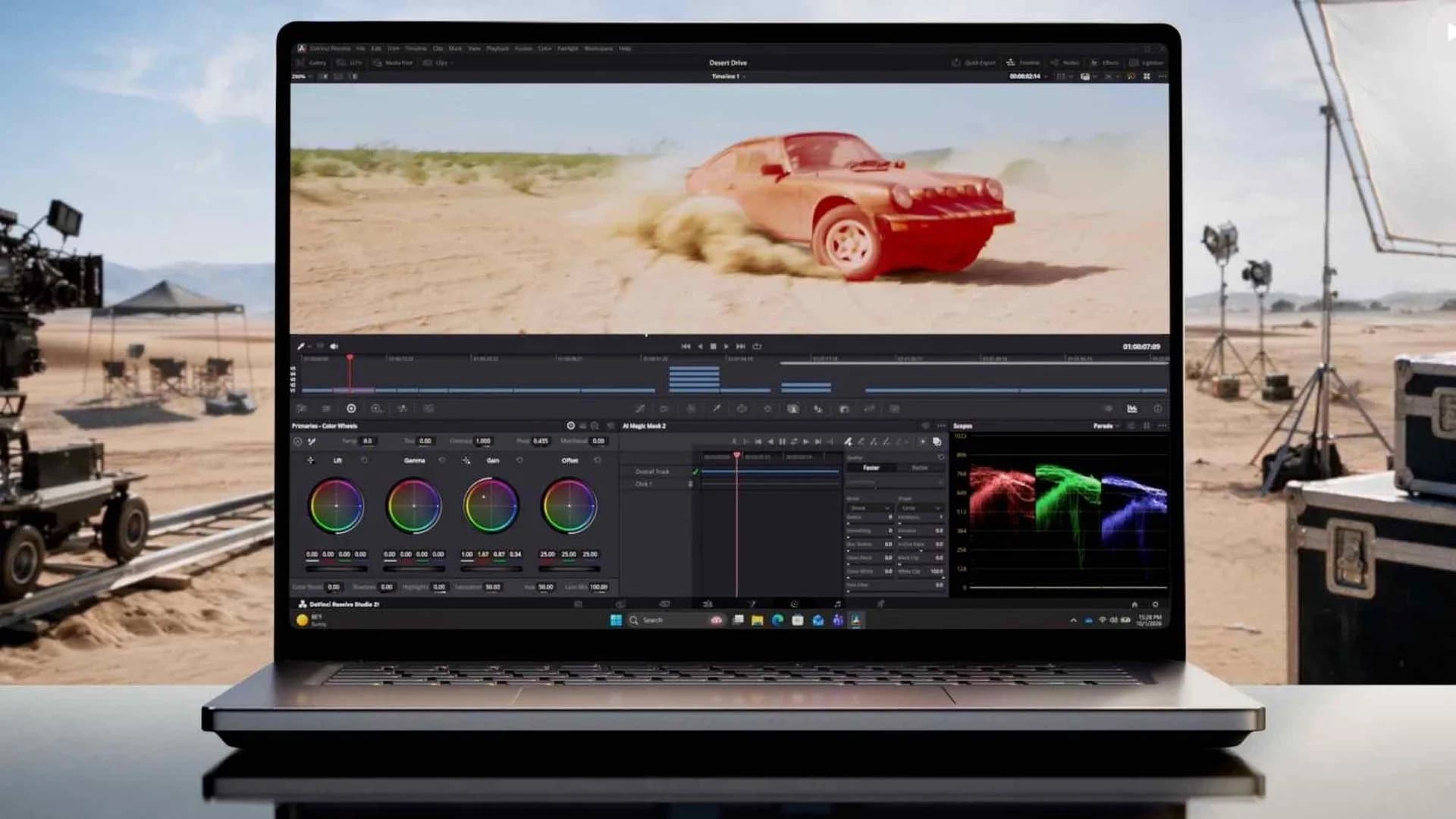 Microsoft Surface Laptop Ultra open on a desk showing its 15-inch touchscreen display.
