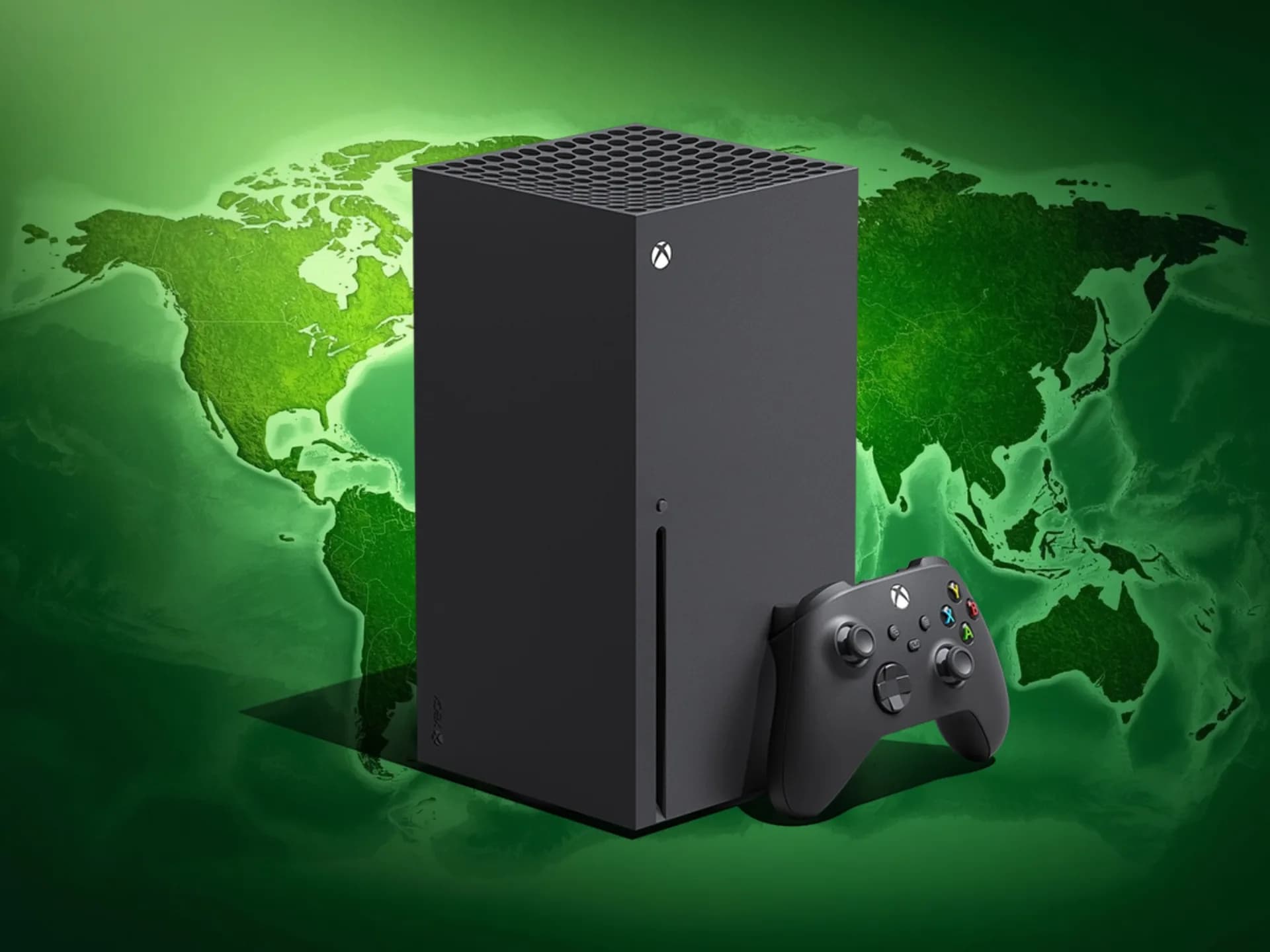 Xbox Series X console on a dark background