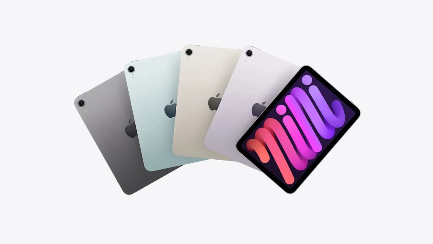 Apple iPad mini 8 concept render showing slim bezels and centered front camera