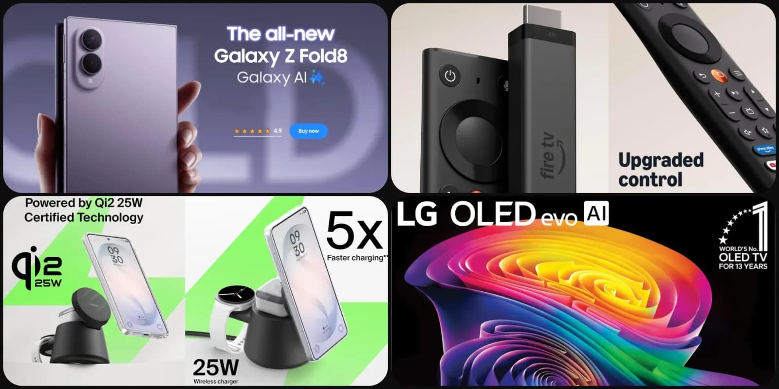 Samsung Galaxy Z Fold 8 shown partially unfolded against a plain background