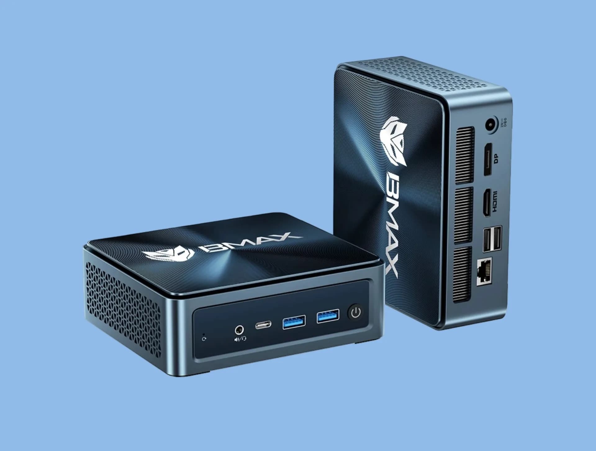 Bmax MaxMini B12 Power compact desktop computer chassis on a desk