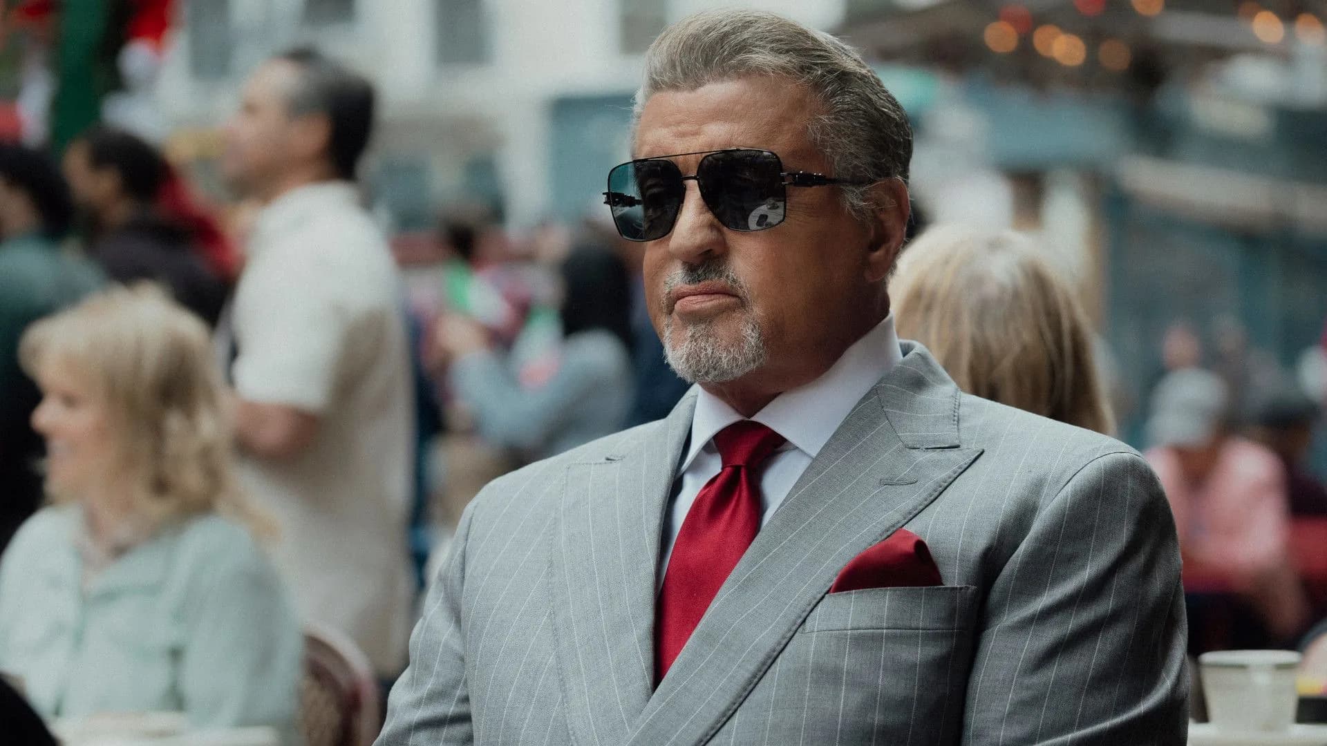 Sylvester Stallone as Dwight Manfredi in Tulsa King season 4 promotional still