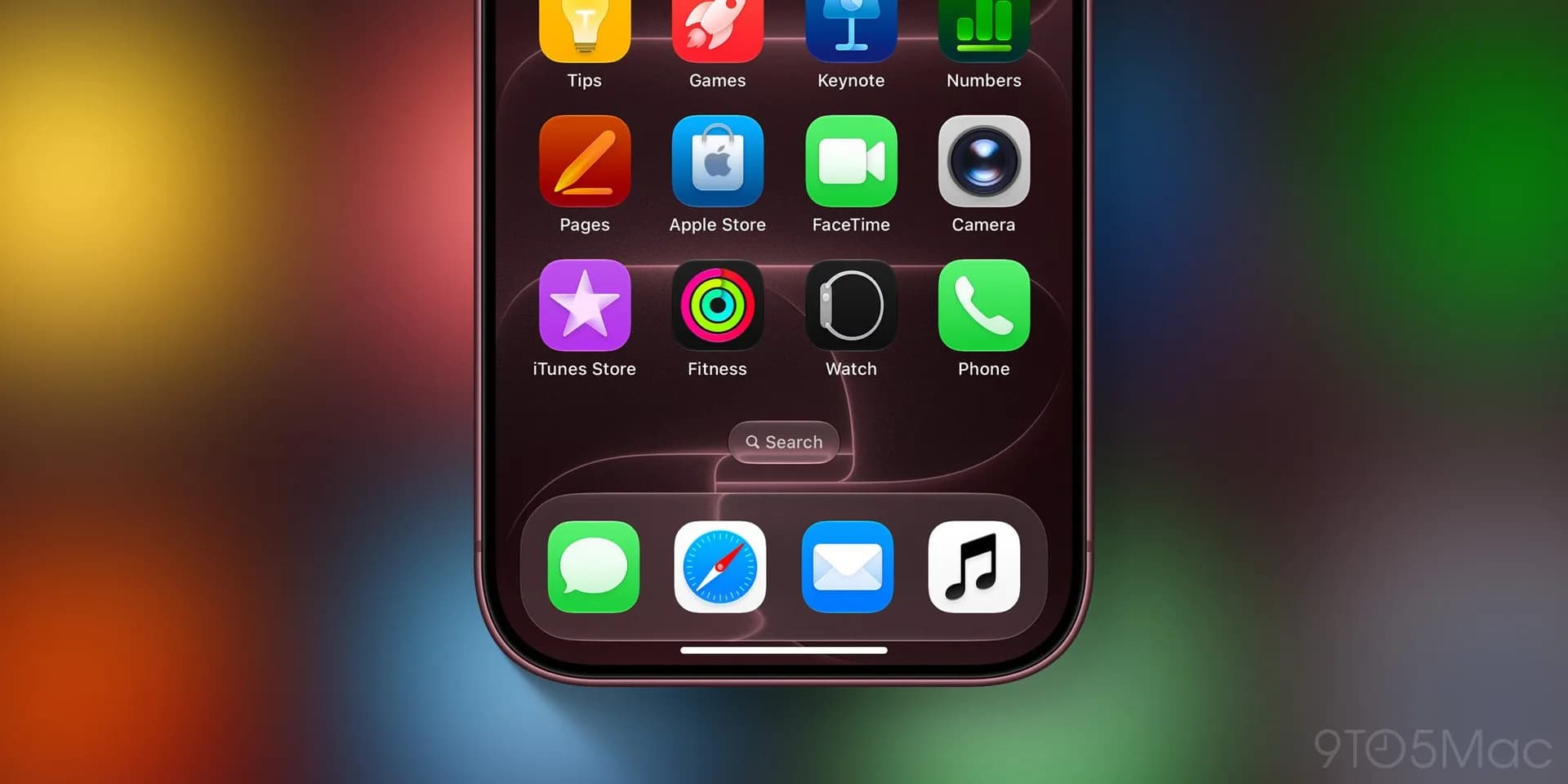 The Apple Music app icon shown in monochrome black and white against an iOS home screen.