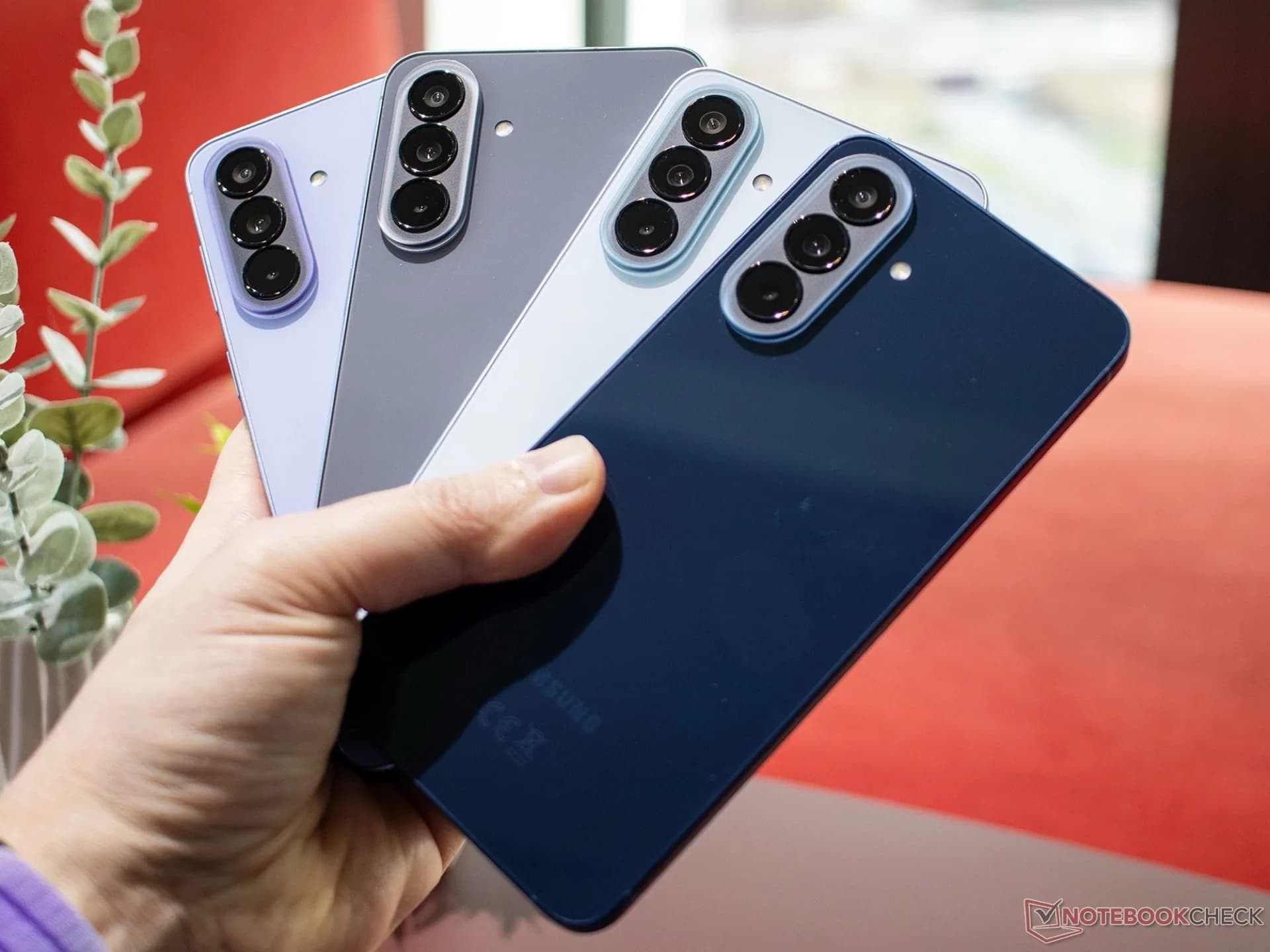 Samsung Galaxy A58 rear camera module mockup showing four lenses in vertical layout