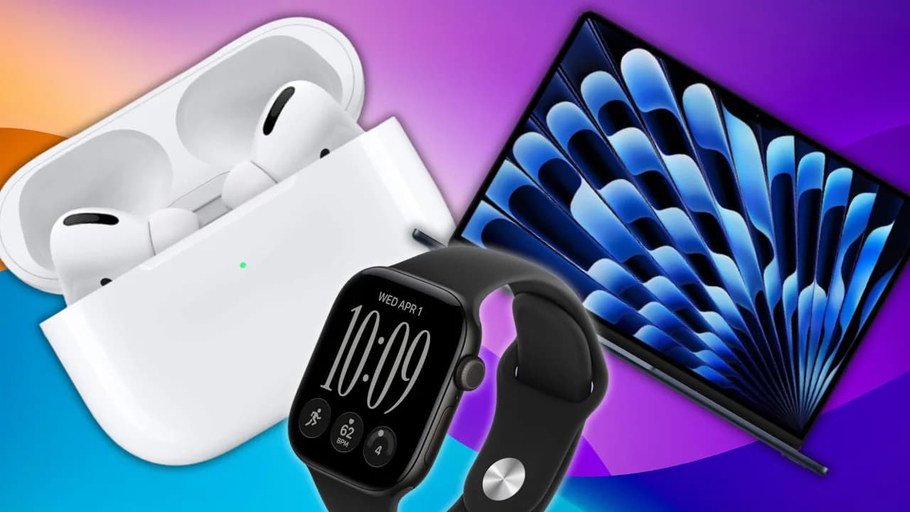 Apple Watch Series 12 on wrist, front-facing, white band, matte black case