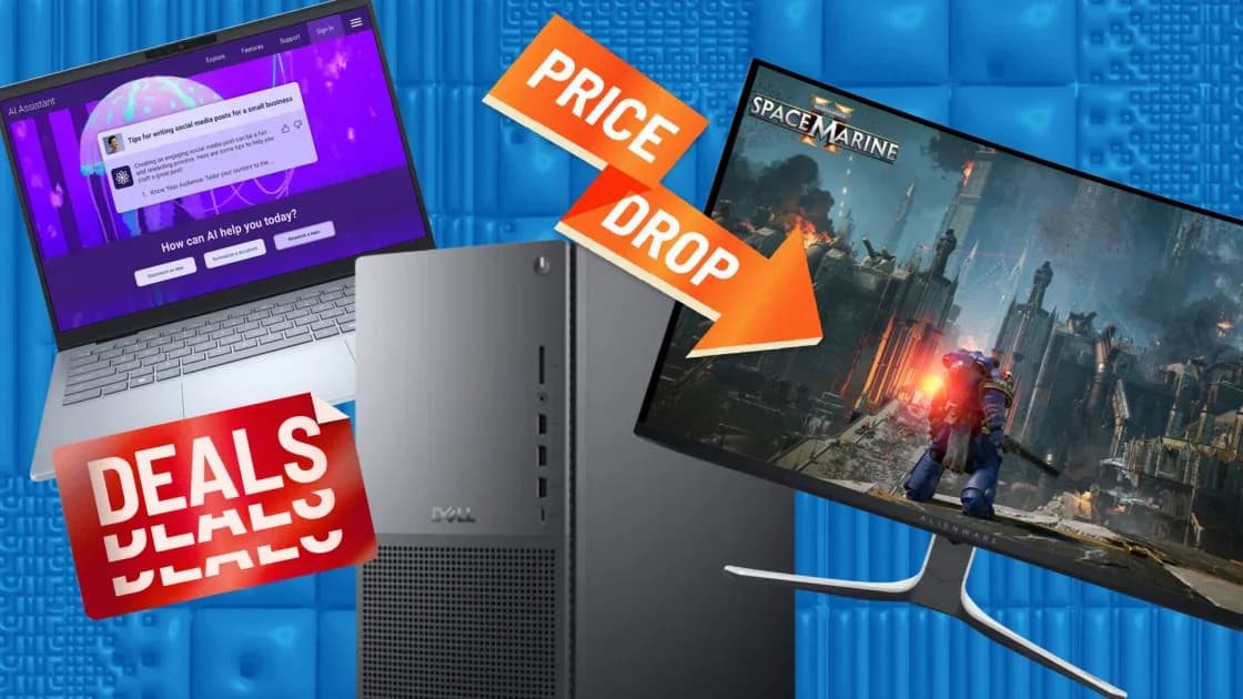 Dell Aurora 16X gaming laptop and Dell 14 Plus laptop side by side on a desk