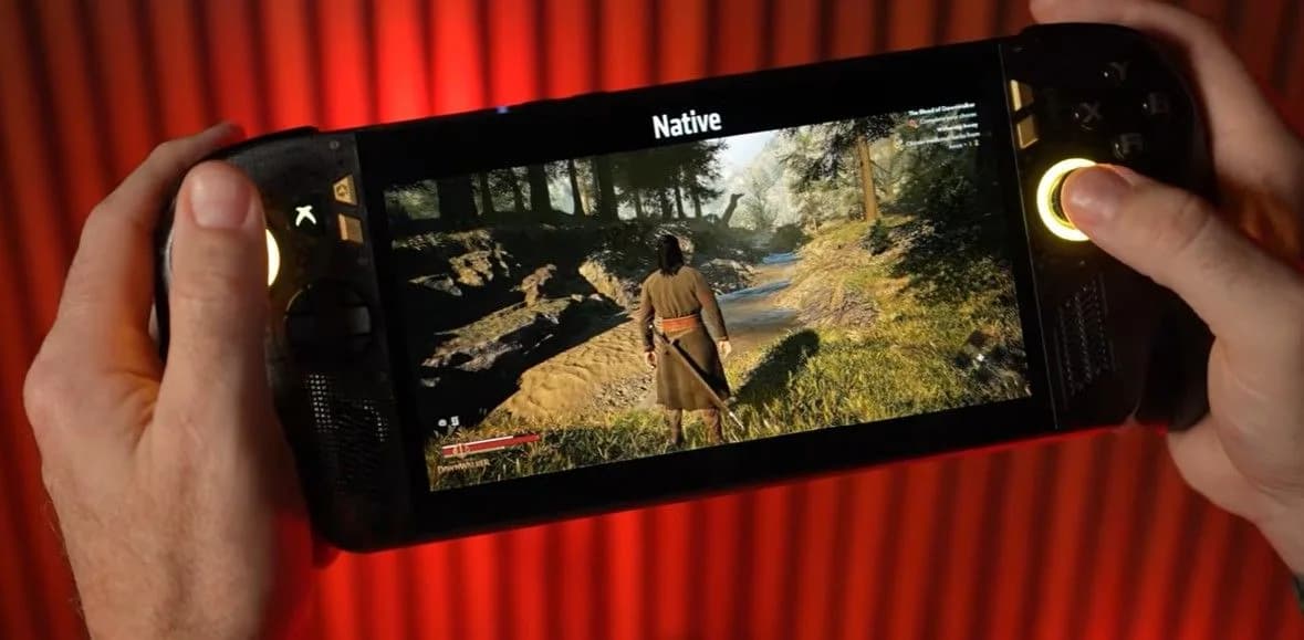 A side-by-side comparison of game rendering with and without FSR upscaling, showing sharpened detail and improved frame stability