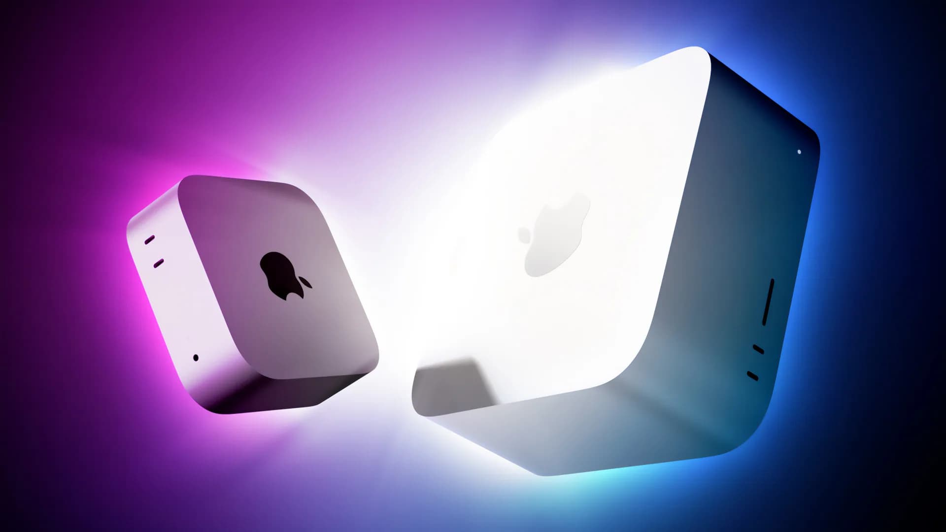 Apple Mac mini desktop computer shown on a table next to a monitor