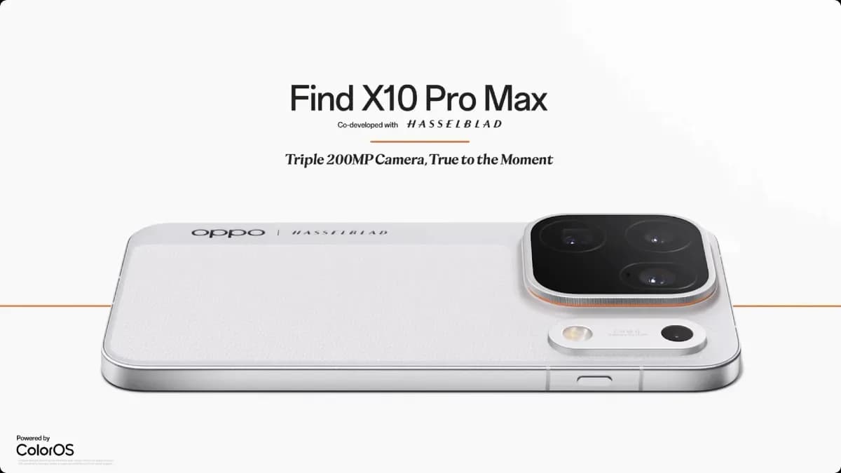 OPPO Find X10 Pro Max smartphone shown alongside the Find X10, Pad Mini tablet and Enco X4 earbuds ahead of their India launch event.