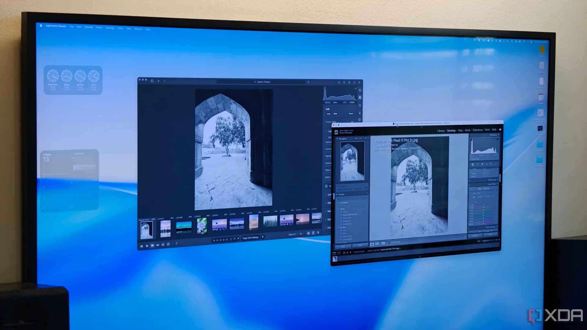 Lightcraft interface side-by-side with Lightroom Classic, showing near-identical layout and toolbar