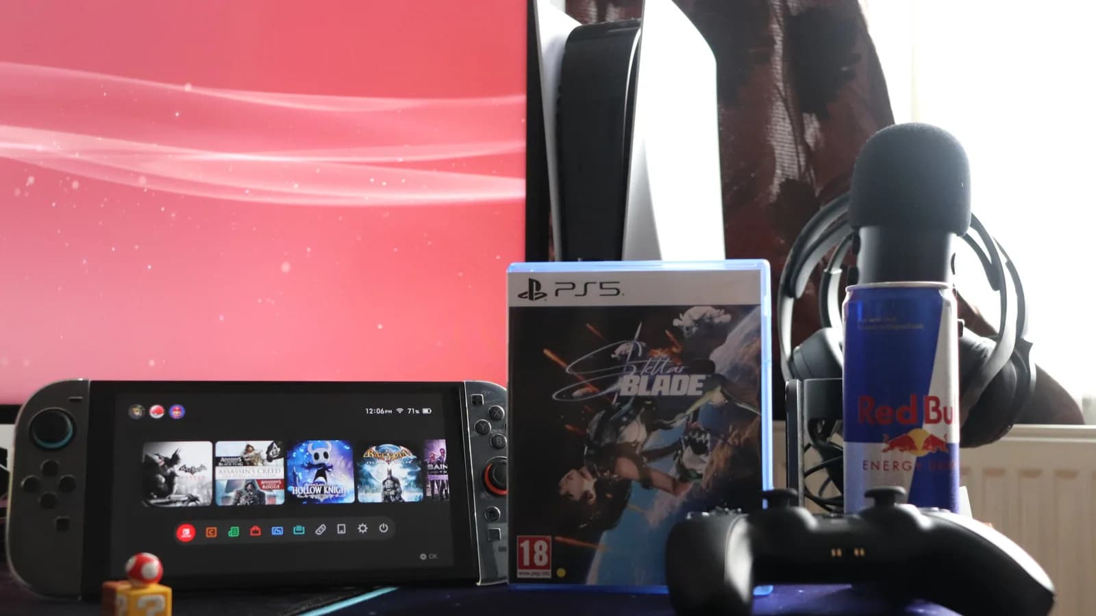 PS5 Digital Edition and Nintendo Switch 2 side by side