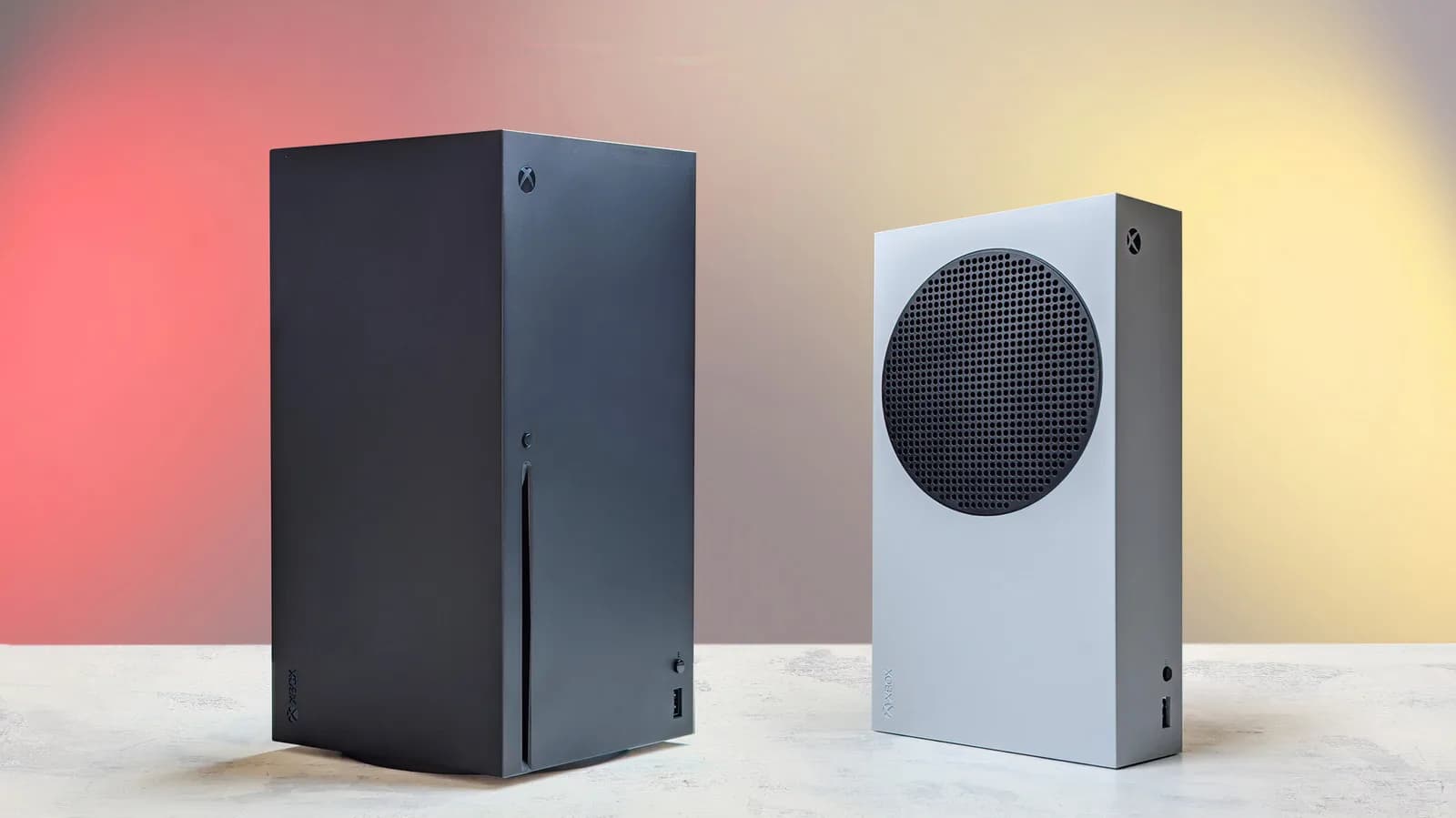 Xbox Series X console on black background