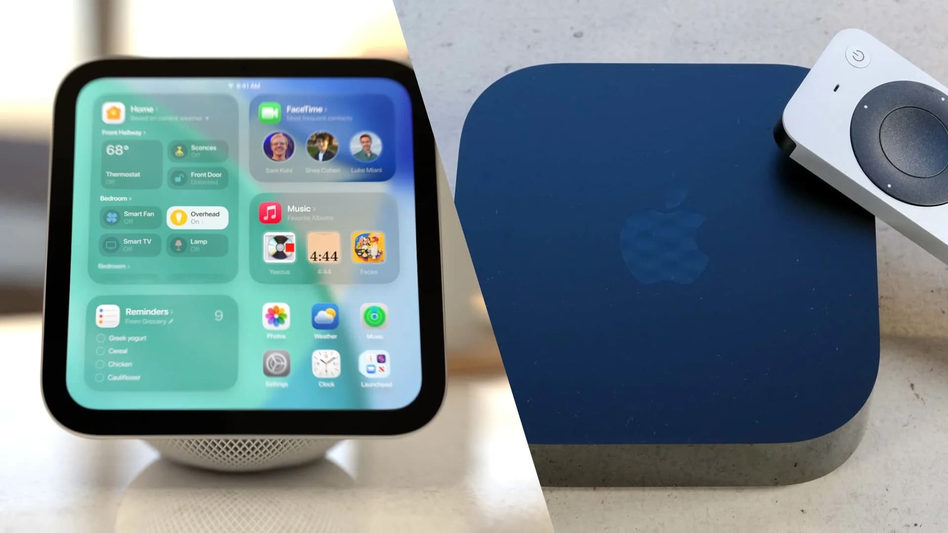 Apple HomePod mini 2 render showing Green, Pink, Blue, White, and Midnight color options