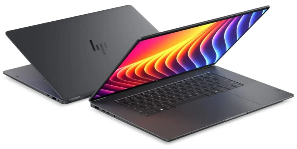HP ZBook Ultra G3a mobile workstation front view showing 16-inch OLED display and thin bezels