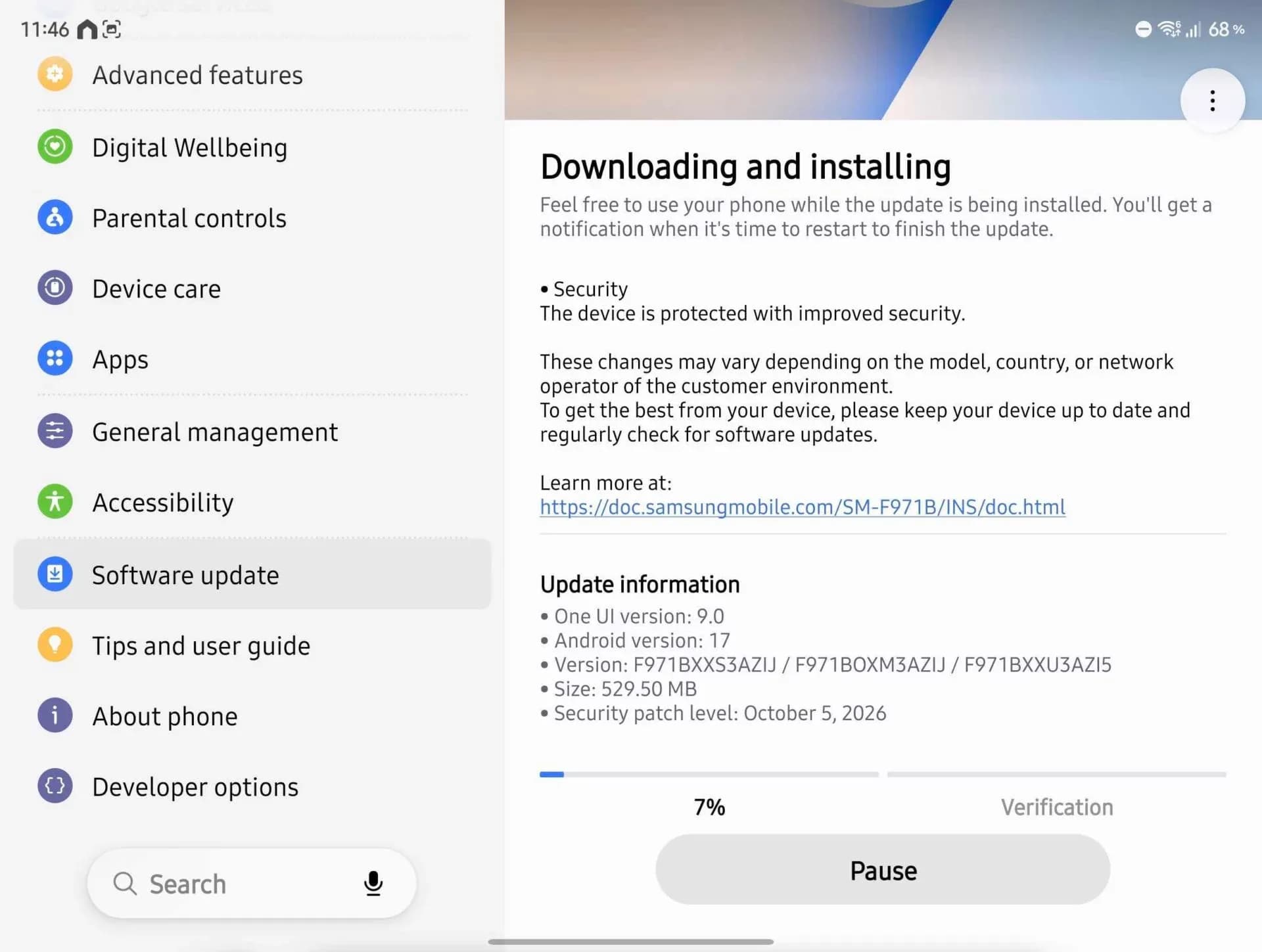 Samsung Galaxy Z Fold 8 Ultra on a white background